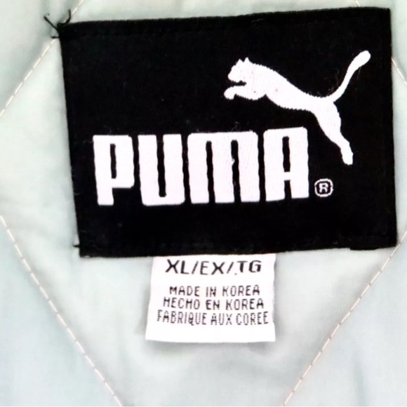 Vintage NFL Puma Oakland Raiders Puffer Jacket 90s Embroidered Los Angeles XL - Picture 6 of 7